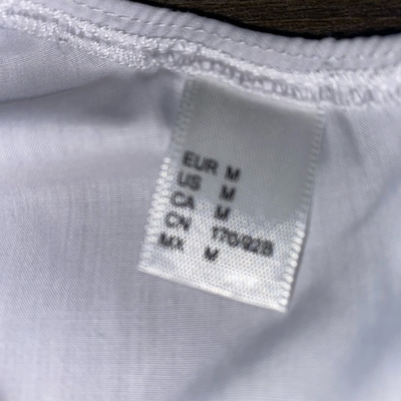 White off the shoulder poplin tie shirt - Picture 3 of 3